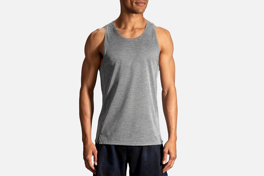 Brooks Ghos Men Athletic Wear & Running Tank Grey JMP415930